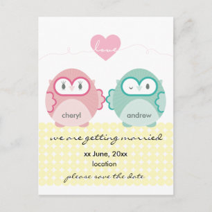Postal De Anuncios AMOR DE BÚHO :: chica + chico suaves