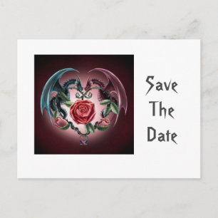 Postal De Anuncios Amor de Dragón Guardar Fecha