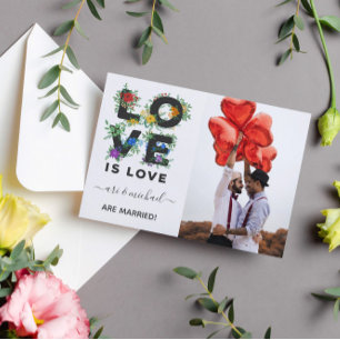 Postal De Anuncios Amor Es Amor Floral Foto Boda