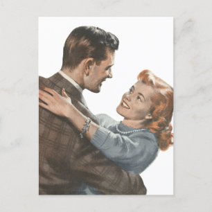 Postal De Anuncios Amor Vintage, Romance, Romántico, Salva la Fecha