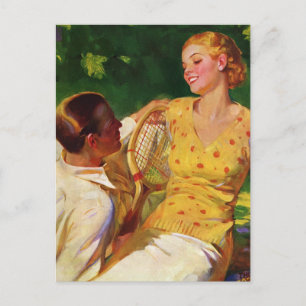 Postal De Anuncios Amor vintage, romance, romántico, salva la fecha