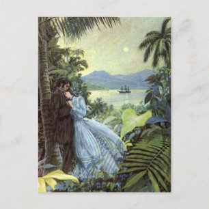 Postal De Anuncios Amor y romance vintage, matrimonio salva la fecha