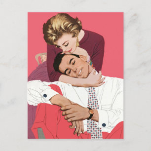 Postal De Anuncios Amor y Romance Vintage, Recién Casados Guarden la