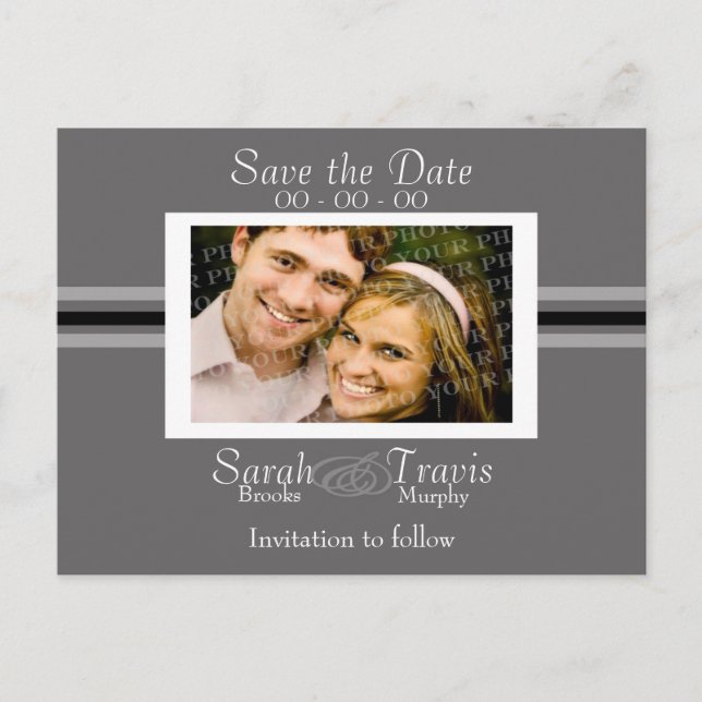 Postal De Anuncios Añadir su propia foto - Plata (Anverso)