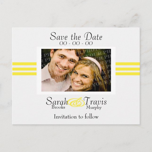 Postal De Anuncios Añadir tu propia foto - Amarillo (Anverso)