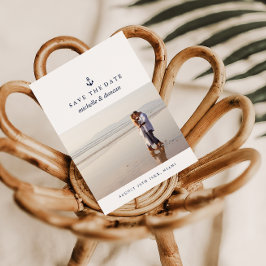 Postal De Anuncios ANCHOR BODA NÁUTICO Foto GUARDAR LA FECHA