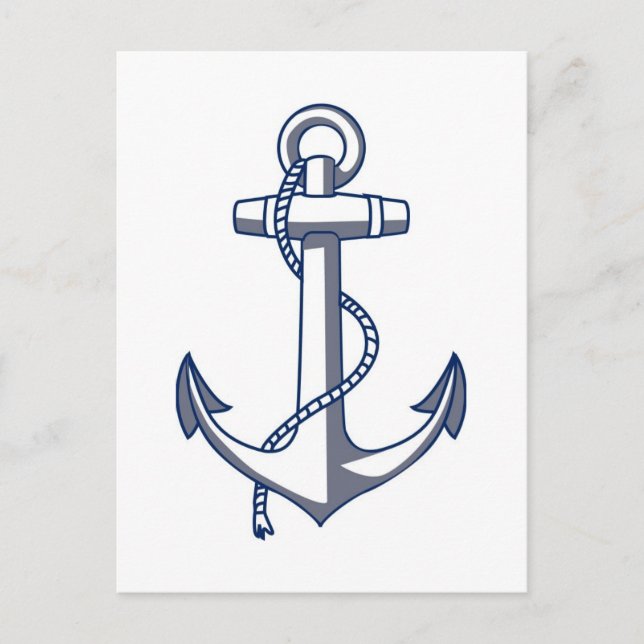 Postal De Anuncios Anchor Save The Date Nautical Ocean Theme Boda (Anverso)