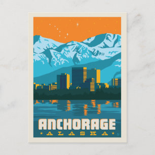 Postal De Anuncios Anchorage, Alaska   Guarde la fecha
