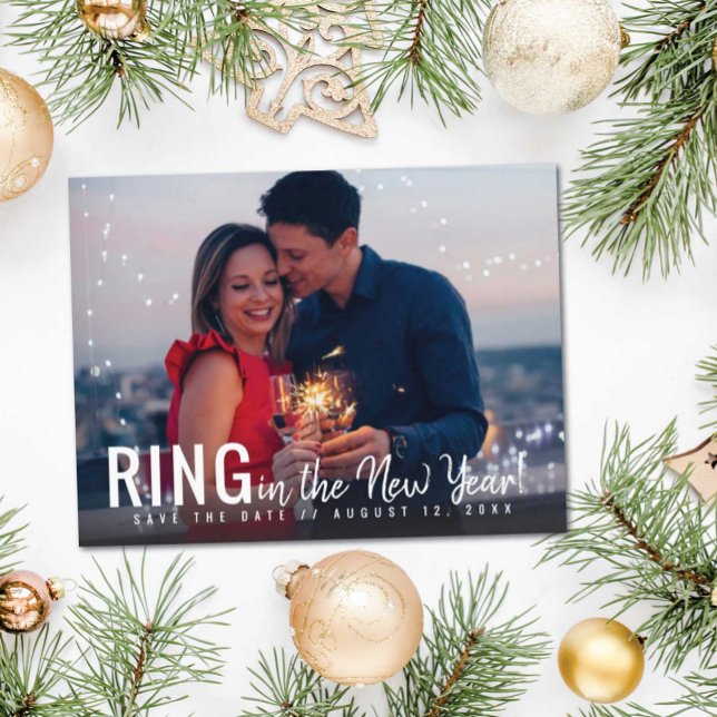 Postal De Anuncios Anillo en Año Nuevo Foto Guardar la fecha (Subido por el creador)