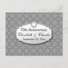 Postal De Anuncios Aniversario de Bodas 70 Aniversario Platino Z03