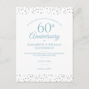 Postal De Anuncios Aniversario de bodas de diamante 60º Cambiar la fe