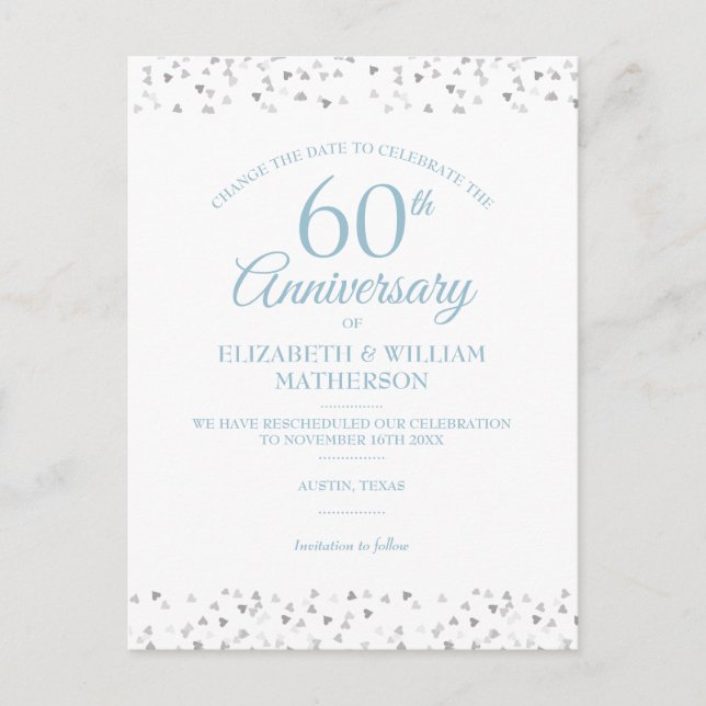 Postal De Anuncios Aniversario de bodas de diamante 60º Cambiar la fe (Anverso)