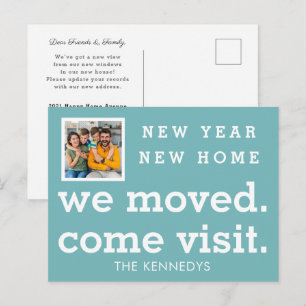 Postal De Anuncios Año Nuevo Hogar Nuevo Nos Mudamos Foto Nombre de l