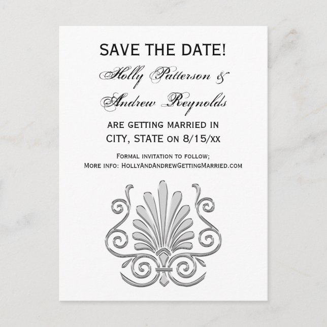 Postal De Anuncios Antiguo Plume Arabesco de Plata Art Déco (Anverso)