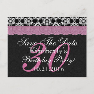 Postal De Anuncios Antique Lace Save the Date Birthday V27