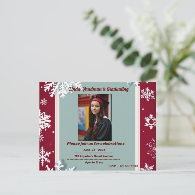 Postal De Anuncios Anunciando la Graduación de Triumph (Anverso de pie)