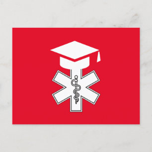 Postal De Anuncios anuncio/invitación de graduación de paramédico de 