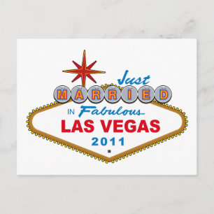 Postal De Anuncios Apenas casado en Las Vegas fabuloso 2011