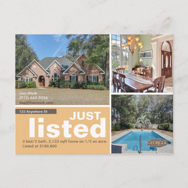 Postal De Anuncios Apenas foto grande mencionada (Anverso)