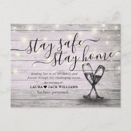 Postal De Anuncios Aplazamiento de Boda Quédate en Casa Quédate Segur
