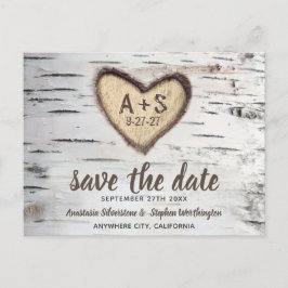 Postal De Anuncios Árbol de Abedul Boda Rústica de Campo Guárdala la 
