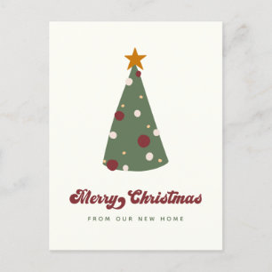 Postal De Anuncios Árbol de Navidad Moderno de Navidad Movible