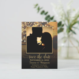 Postal De Anuncios Árbol de otoño y luces con boda fotográfica Guarda
