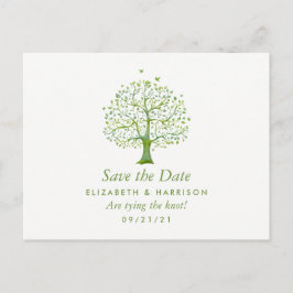 Postal De Anuncios Árbol de vida, boda elegante salva la fecha