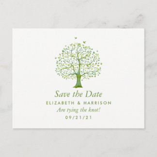 Postal De Anuncios Árbol de vida, boda elegante salva la fecha