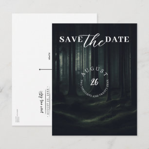Postal De Anuncios Árboles forestales morales oscuros en Crepúsculo p