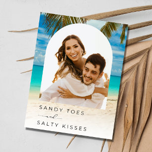 Postal De Anuncios Arco de Boda en la Playa Presupuesto Foto Guardar 
