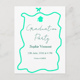 Postal De Anuncios arco de fiesta de graduación verde pastel frontera