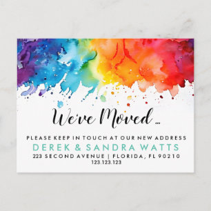 Postal De Anuncios arco iris de color Cambio de dirección que hemos m