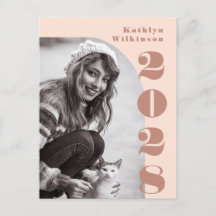 Arco Rosa Moderno en Script Negrita Foto Graduació