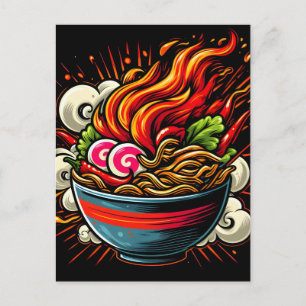 Postal De Anuncios Arte callejero de Ramen japonés picante