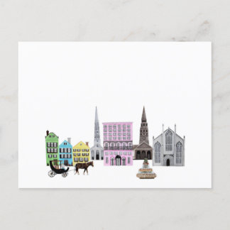 Postal De Anuncios Arte del paisaje urbano de la ciudad de Charleston