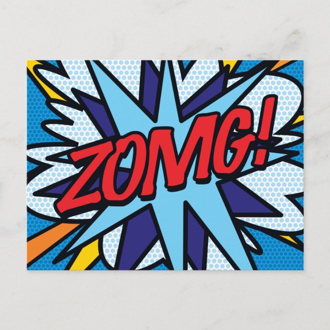 Postal De Anuncios Arte Pop de Cómic Retro Divertidísimo (Anverso)