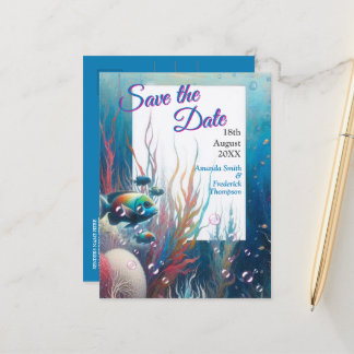 Postal De Anuncios Arte subacuático de peces y corales en acrílico