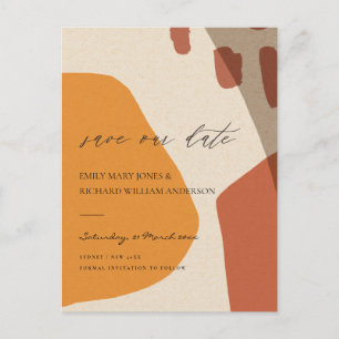 POSTAL DE ANUNCIOS ARTÍSTICO MODERNO ABSTRACTO RUST KRAFT GUARDA LA F