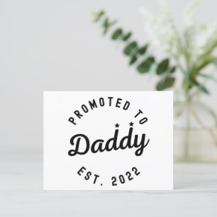 Postal De Anuncios Ascendido a Papá Est. 2022 Nuevo Papá