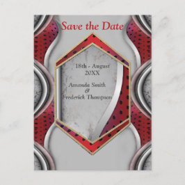 Postal De Anuncios Aspecto moderno y audaz de textura gris 3D metálic