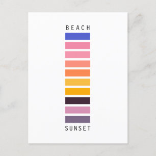 Postal De Anuncios Atardecer minimalista en la playa Florida Nuevo Ho