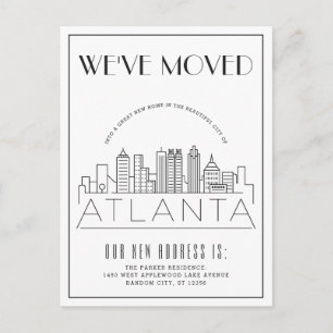 Postal De Anuncios Atlanta   Ciudad Moderna Deco   Cambio de Direcció