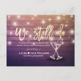 Postal De Anuncios Aún hacemos aplazamiento de bodas El amor es pacie