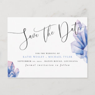 Postal De Anuncios Aura Crystal Amethyst Save the Date
