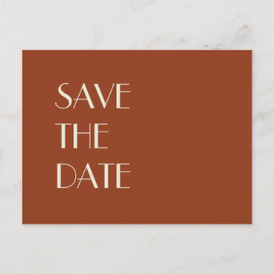 Postal De Anuncios Autumn Boho Deco Rust Save the Date
