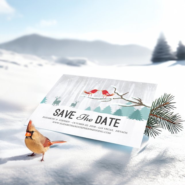 Postal De Anuncios Aves de Maravilla: Boda de Invierno de Cerfs (Subido por el creador)