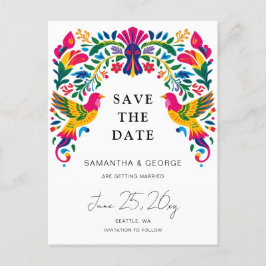 Postal De Anuncios Aves Mexicanas Fiesta Floral Otomí Salven La Fecha