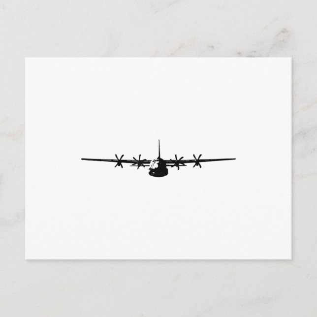 Postal De Anuncios Avión Militar C-130 Hércules (Anverso)