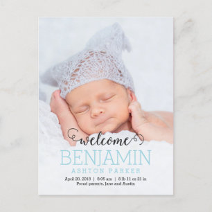 POSTAL DE ANUNCIOS AVISO DE NACIMIENTO COMO NACIMIENTO